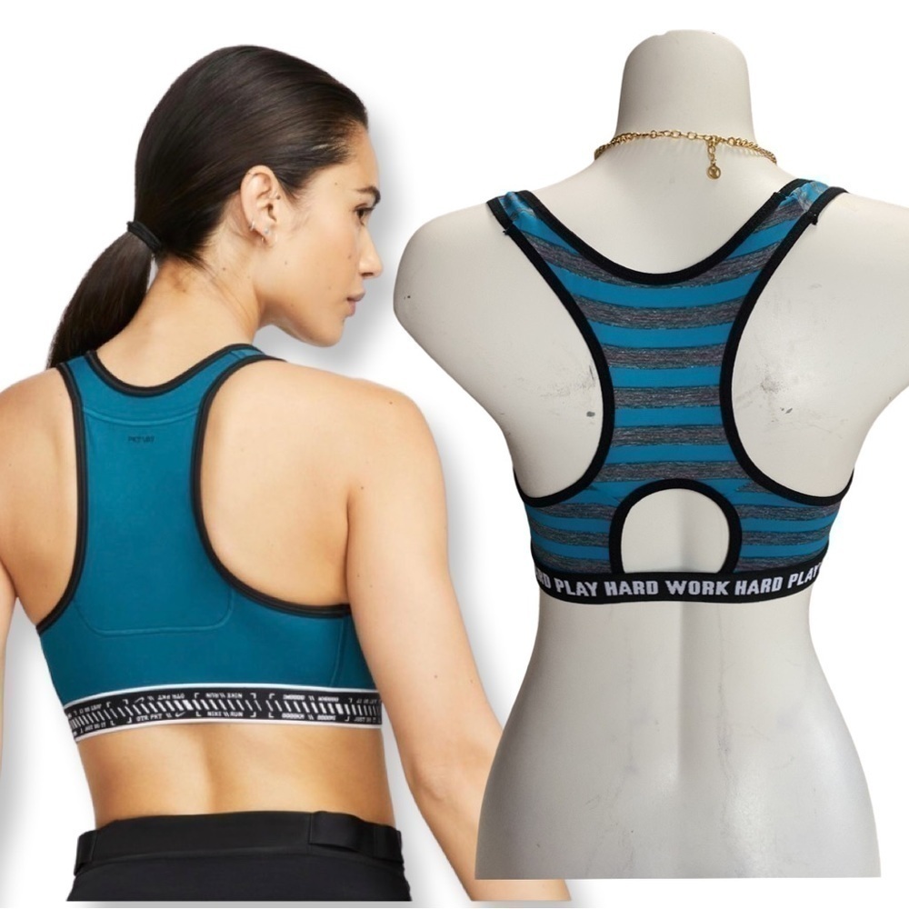 Body Form 34C Work Hard Play
Hard Activewear Sports striped race back Bra